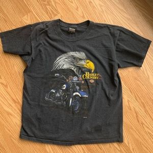 Vintage Harley Davidson Tee With Eagle